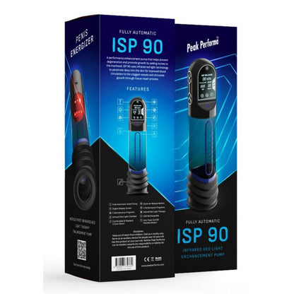 ISP90 Curve Infrared Automatic LCD Penis Pump Blue Peak Performa