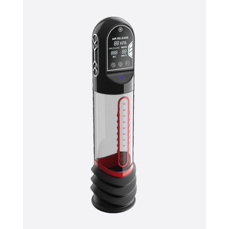 ISP90 Curve Infrared Automatic LCD Penis Pump Red Peak Performa