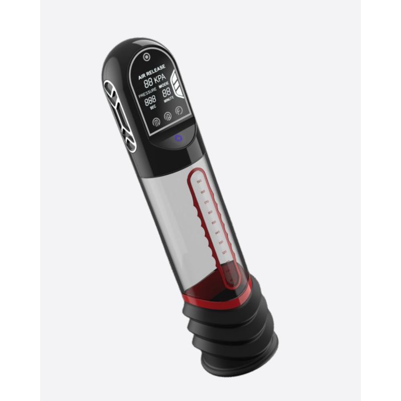 ISP90 Curve Infrared Automatic LCD Penis Pump Red Peak Performa