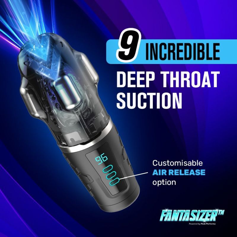 Hypershaker Automatic App Controlled LCD Masturbator Blue Peak Performa