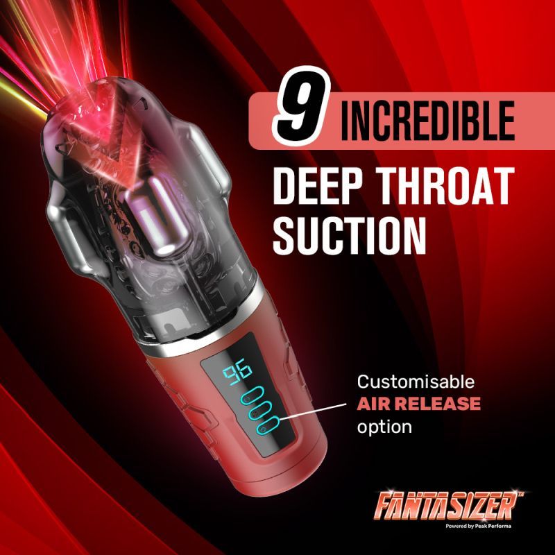Hypershaker Automatic App Controlled LCD Masturbator Red Peak Performa