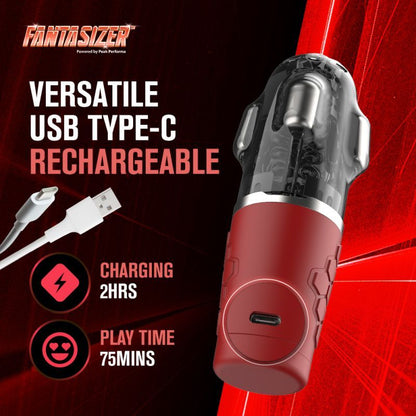 Hypershaker Automatic App Controlled LCD Masturbator Red Peak Performa