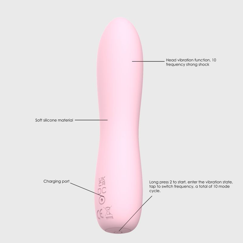 Bella Silicone 140mm Bullet Massager Pink SXE