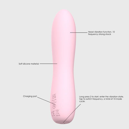Bella Silicone 140mm Bullet Massager Pink SXE