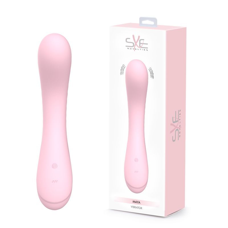 Maya Curve Silicone Vibrator Pink SXE