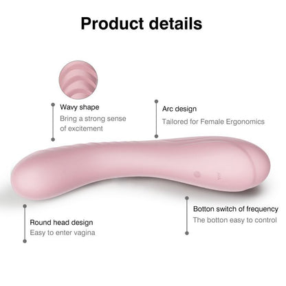 Maya Curve Silicone Vibrator Pink SXE