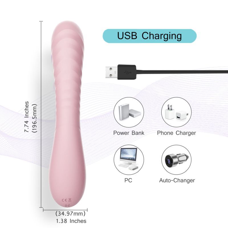 Maya Curve Silicone Vibrator Pink SXE