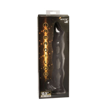 Giant Armadildo with Suction Cup and Balls Black Si Novelties