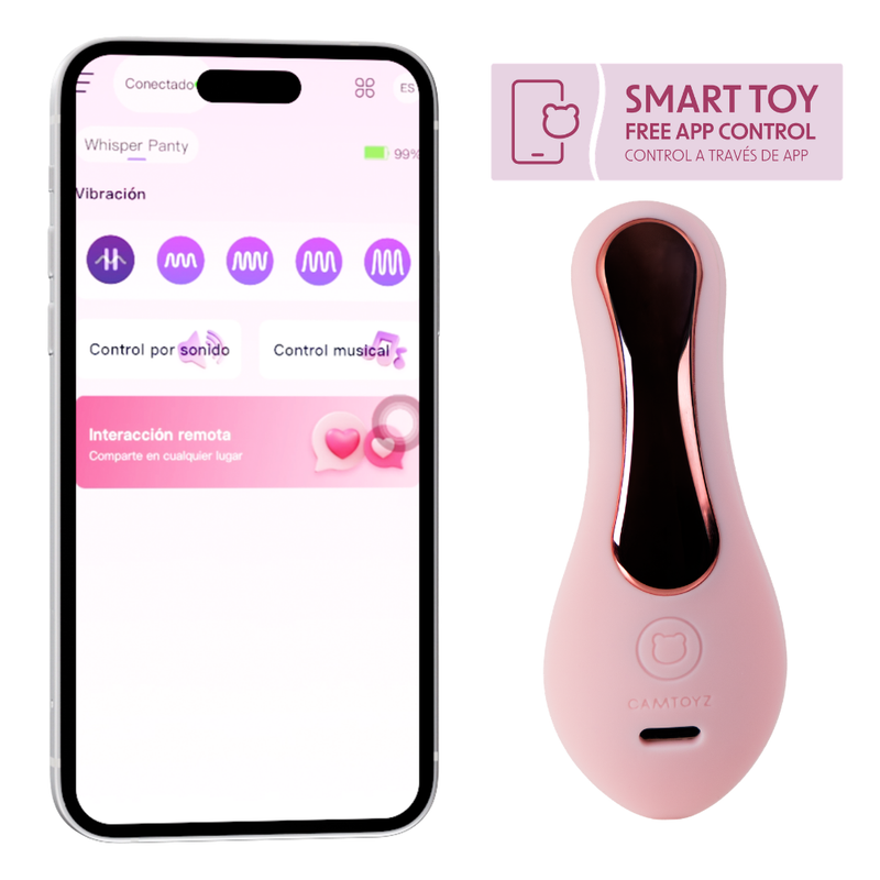 Whisper Silent App Controlled Panty Vibrator CAMTOYZ