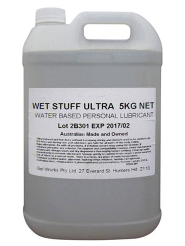 Wet Stuff Ultra Waterbased Personal Lubricant - Bottle (5kg) Gel Works