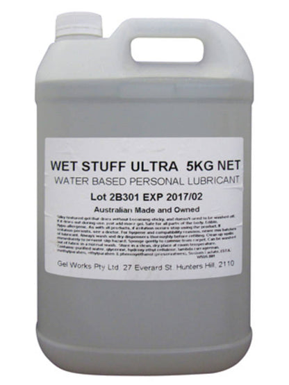 Wet Stuff Ultra Waterbased Personal Lubricant - Bottle (5kg) Gel Works