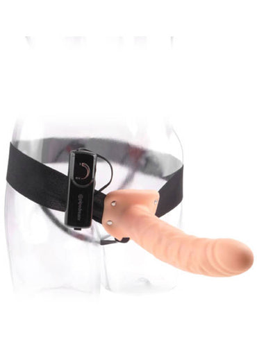 Fetish Fantasy Series 8'' Vibrating Hollow Strap-On Pipedreams