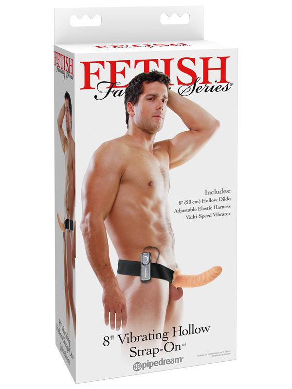 Fetish Fantasy Series 8'' Vibrating Hollow Strap-On Pipedreams