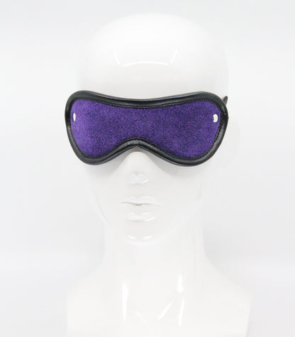 Bli027 Suede Leather Blindfold Purple - Club X