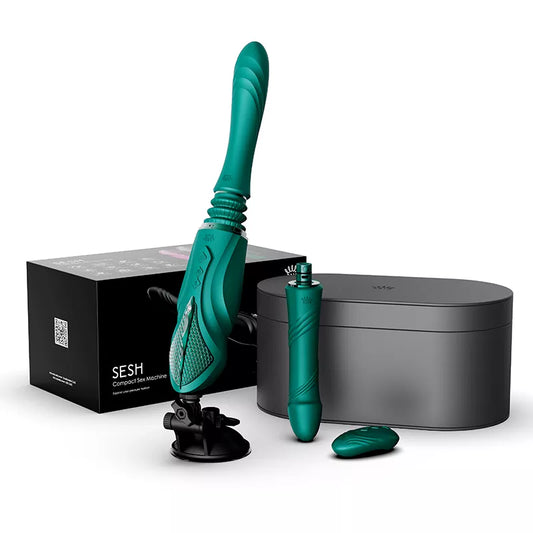 Zalo Sesh Heating Vibrator W/ Remote Control Turquoise Green - Club X