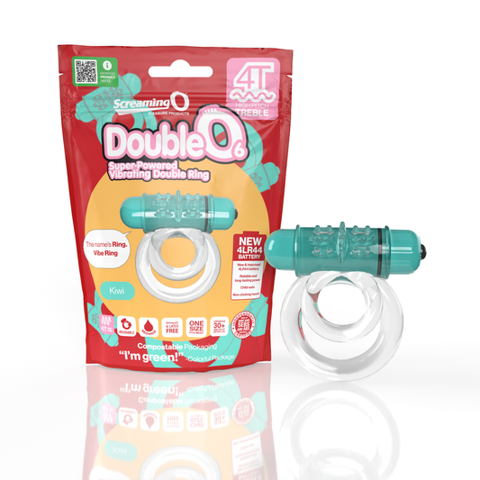 Screaming O 4T DoubleO 6 Super Powered Vibrating Double Ring - Kiwi  - Club X