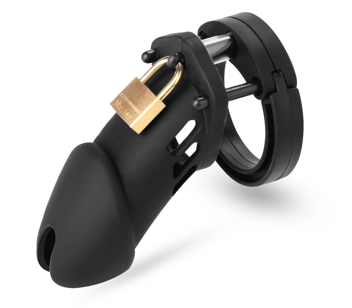 Lil Cockcage 009 Silicone Cock Cages W/ Interchangeable Rings Black Long - Club X