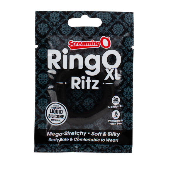 Ringo Ritz Xl Cock Ring Black - Club X
