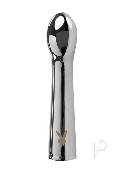 Playboy Pleasure Swoon Rechargeable Vibrator - Silver  - Club X
