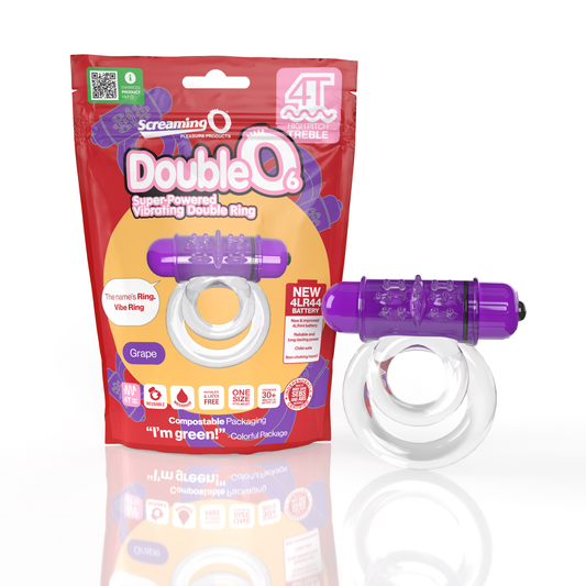 Screaming O 4T DoubleO 6 Super Powered Vibrating Double Ring - Grape  - Club X