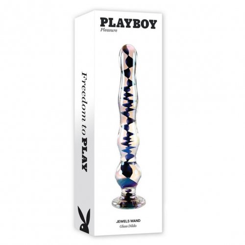 Playboy Pleasure Jewels Wand Glass Dildo  - Club X