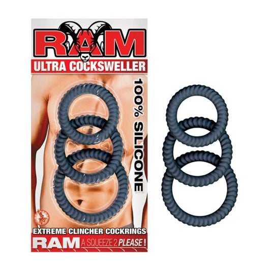 Relaxed Fit Elastomer C Ring Cockrings Black  - Club X
