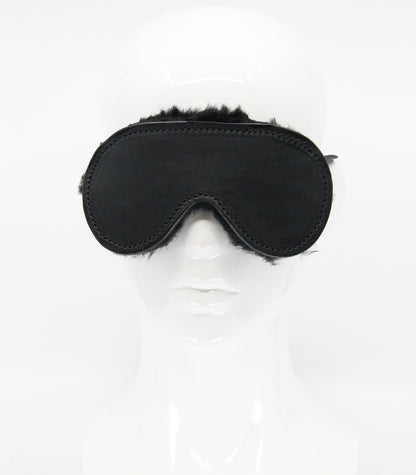 BLI004 Sheepskin Lined Blindfold  - Club X