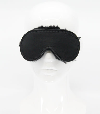 Bli004 Sheepskin Lined Blindfold  - Club X