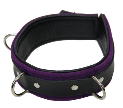 Col027 Suede Leather Collar Purple - Club X