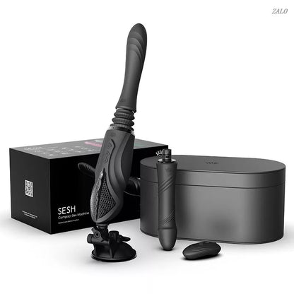 Zalo Sesh Heating Vibrator W/ Remote Control Obsidian Black - Club X