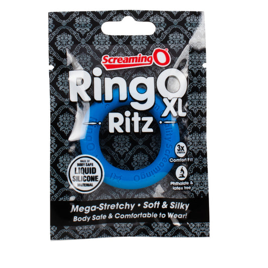 Ringo Ritz Xl Cock Ring Blue - Club X