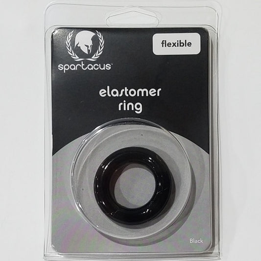 Relaxed Fit Elastomer C Ring Cockring - Black  - Club X