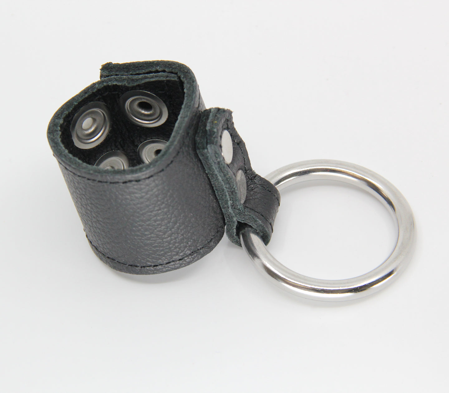 Rin005 Cock Ring W/ Leather Adjustable Quick Release Ball Stretcher  - Club X