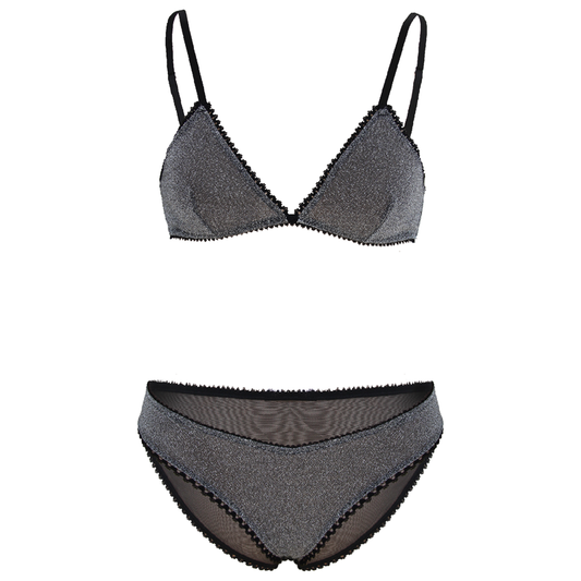 Pl002Sil Muse Lingerie Silver Small Size  - Club X