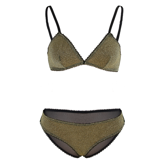 Pl002Gld Muse Lingerie Gold Small Size  - Club X