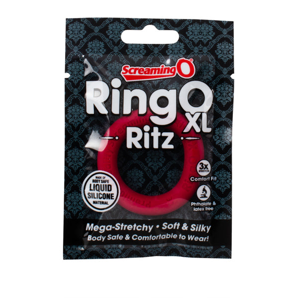 Ringo Ritz Xl Cock Ring Red - Club X