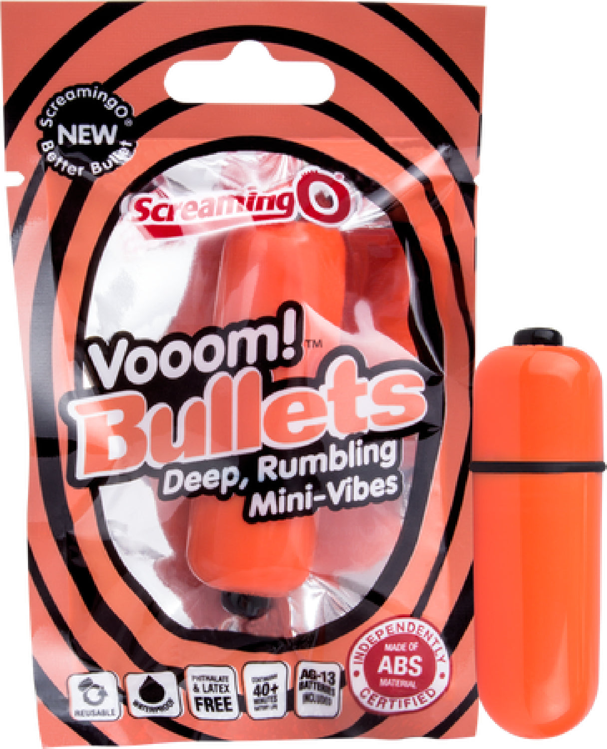 Vooom Bullets Deep Rumbling Mini Vibes Vibrator Orange - Club X