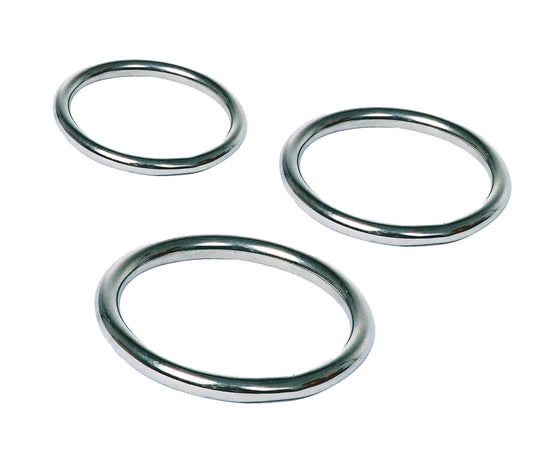 RIN006-3P Stainless Steel Cock Ring 3 Pack Small - Club X