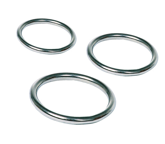 Rin006-3P Stainless Steel Cock Ring 3 Pack Small - Club X