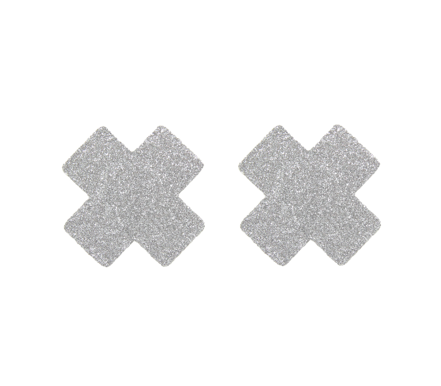 NIP022SILA Petite Cross Nipple Pasties  - Club X