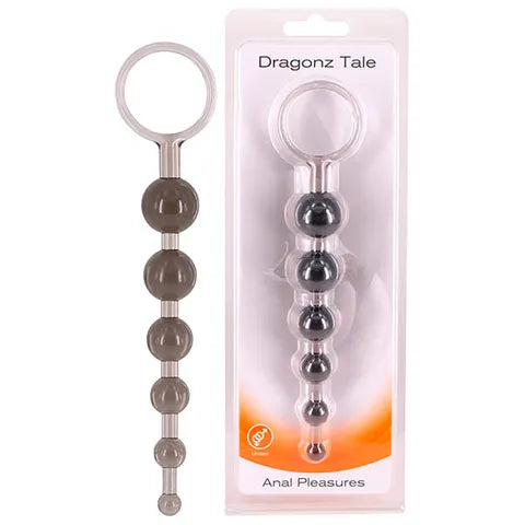 Seven Creations Dragonz Tale Anal Beads Black - Club X