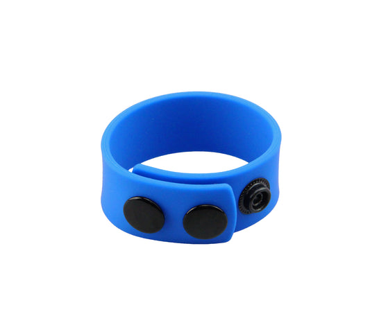 Rin022 Adjustable Quick Release Silicone Cock Band Blue - Club X