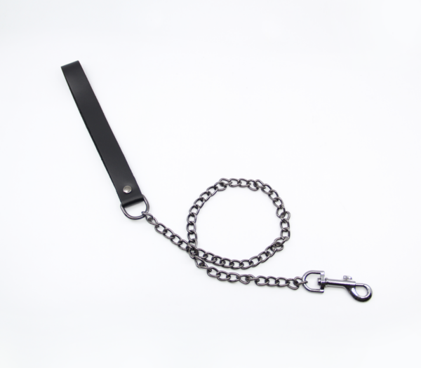 Lea048 Leather & Chain Lead  - Club X