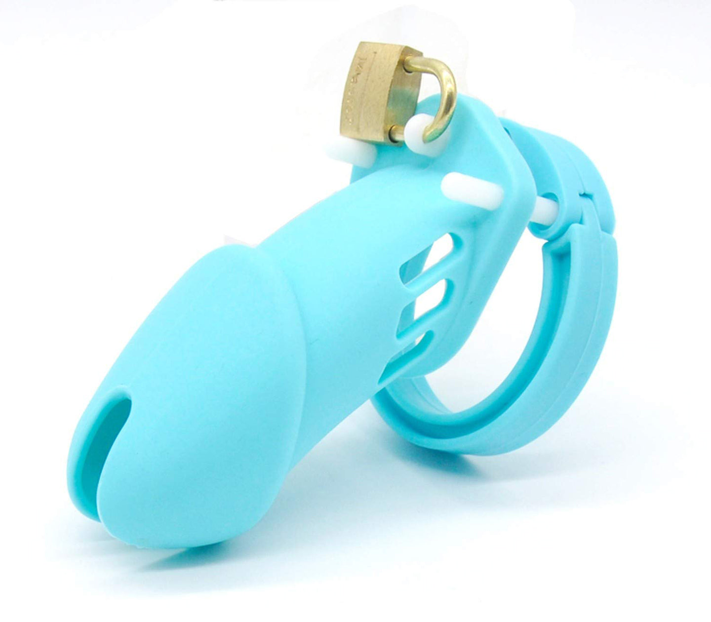 Lil Cockcage 009 Silicone Cock Cages W/ Interchangeable Rings Blue Short - Club X