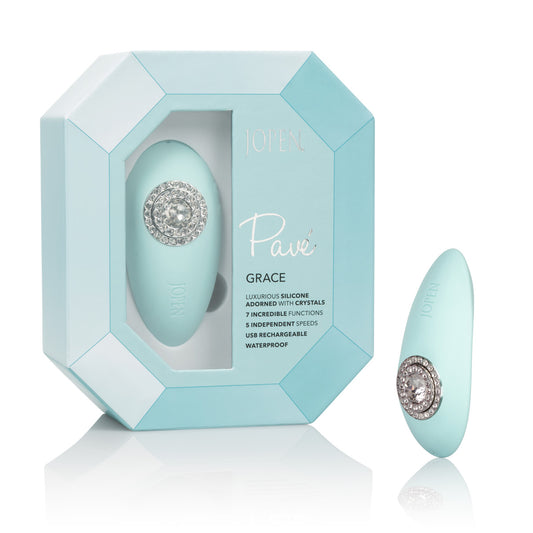 Sparkling Pave Grace Mini Massager W/ 7 Functions Of Vibration  - Club X