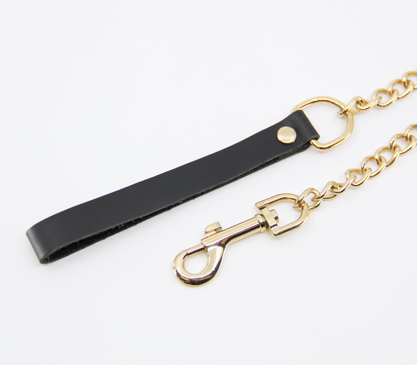 Lea048 Leather & Chain Lead  - Club X