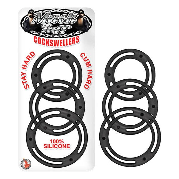 Mack Tuff Cockswellers Silicone Erection Enhancer Black  - Club X