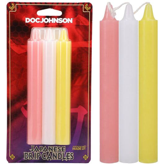 Japanese Drip Candles - Light - Light Coloured 3 Pack Doc Johnson