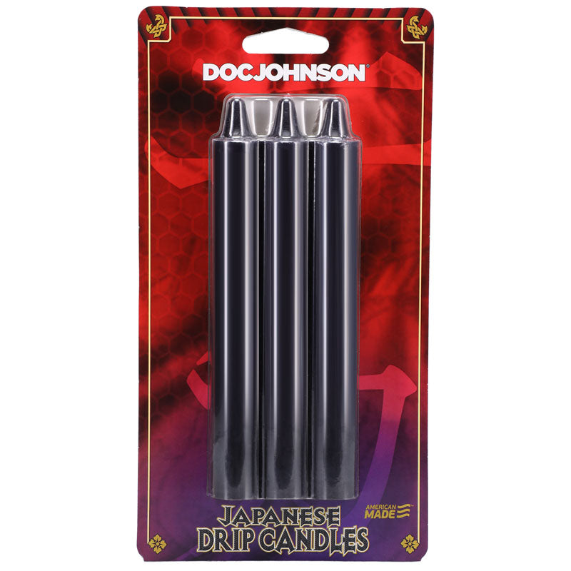 Japanese Drip Candles - Black - Black 3-Pack Doc Johnson