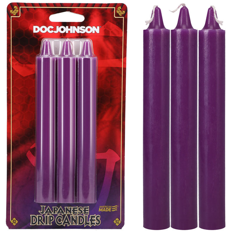 Japanese Drip Candles - Purple - Purple 3-Pack Doc Johnson